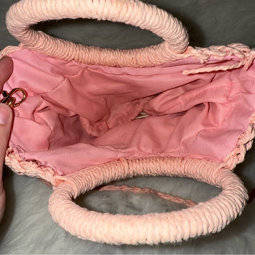 Pink Woven Handbag - Picture 3 of 3